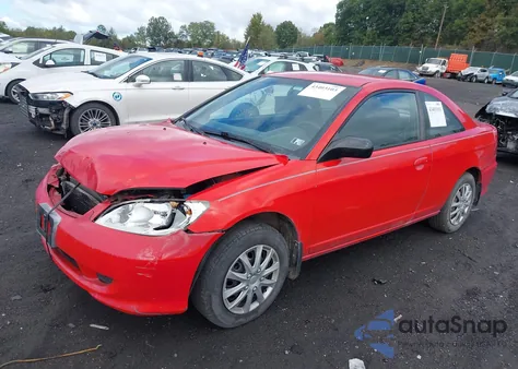 2004 Honda Civic Lx z USA, uszkodzony, nr VIN 1HGEM22524L010288